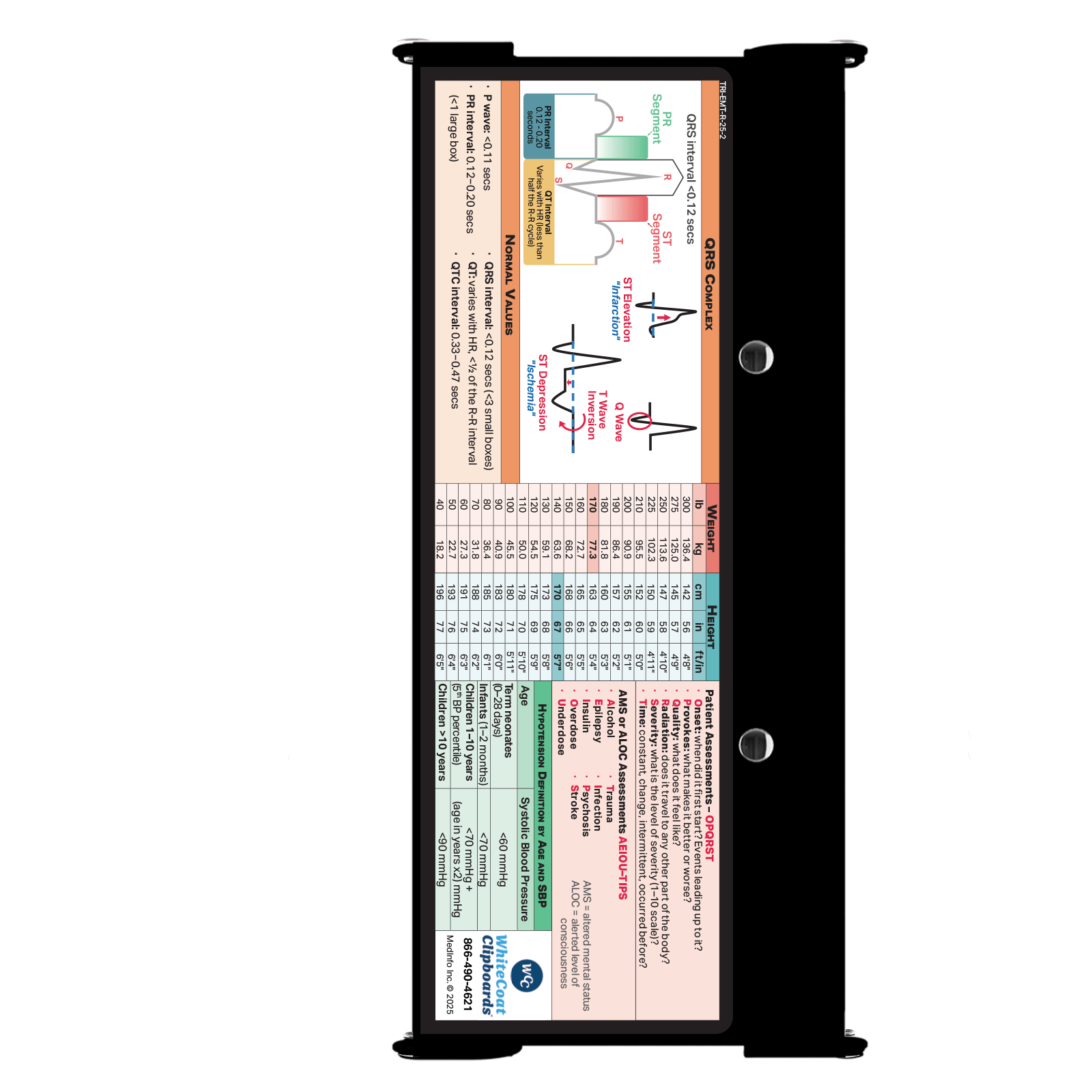 WhiteCoat Clipboard® Trifold - EMT Edition