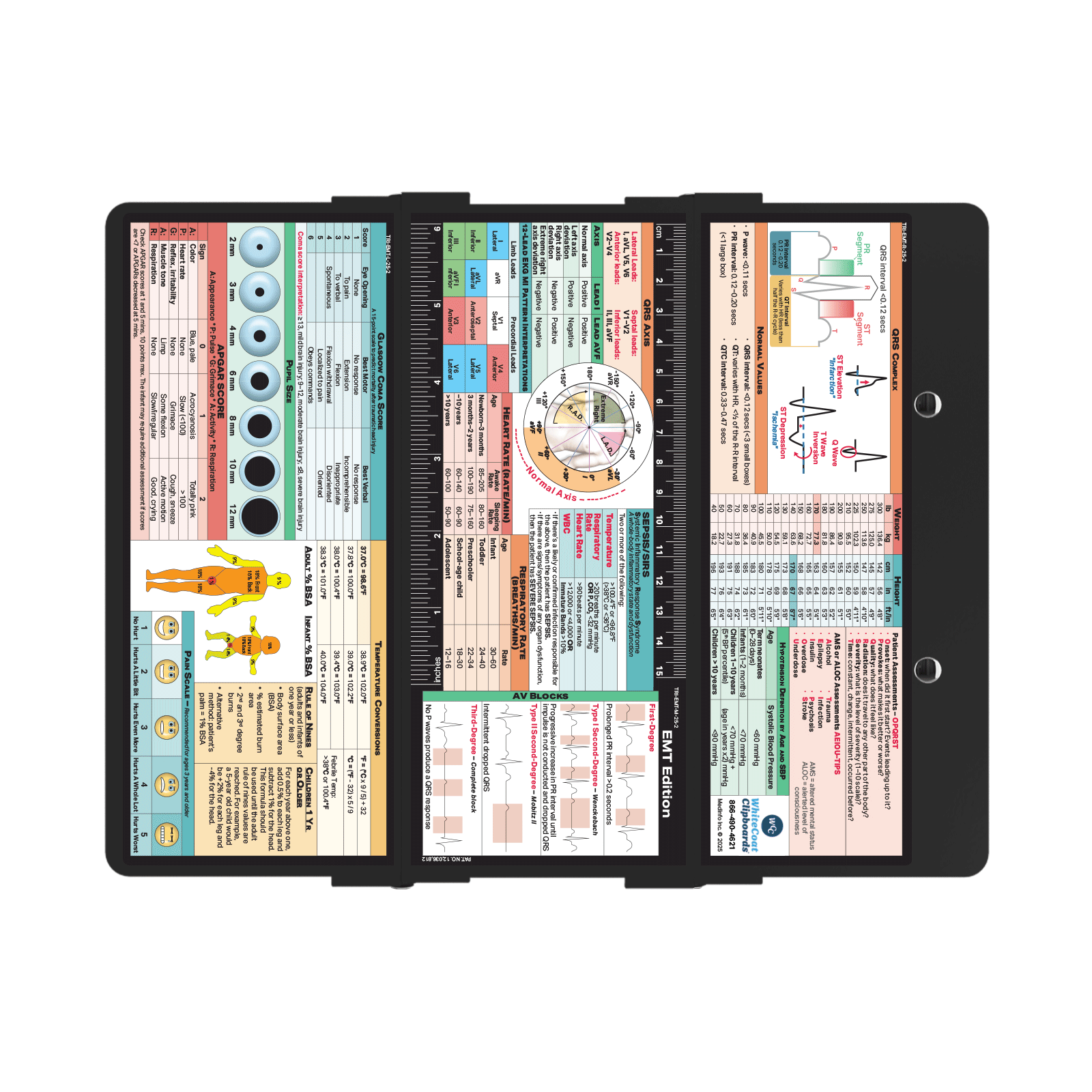 WhiteCoat Clipboard® Trifold - EMT Edition