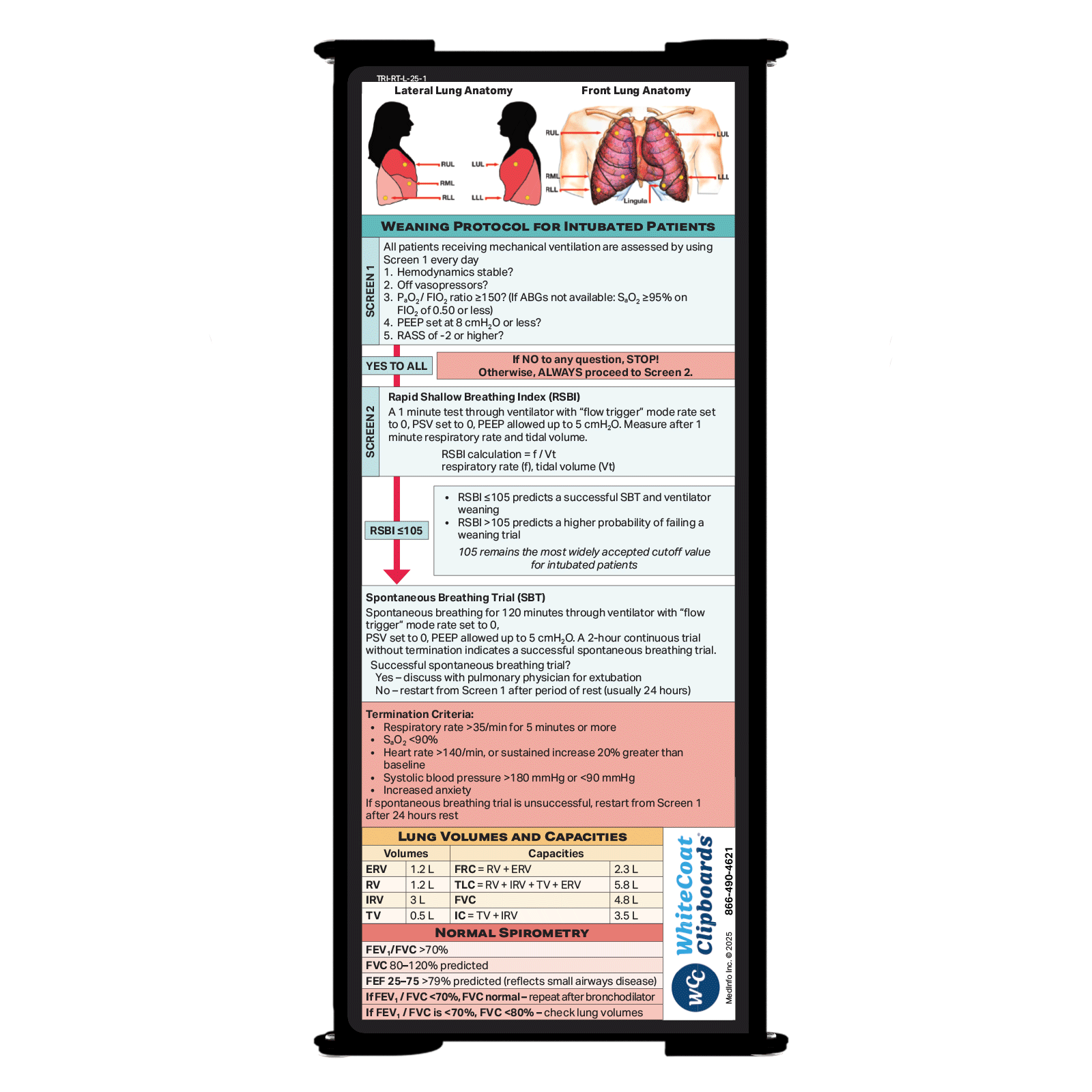 WhiteCoat Clipboard® Trifold - Respiratory Therapy Edition