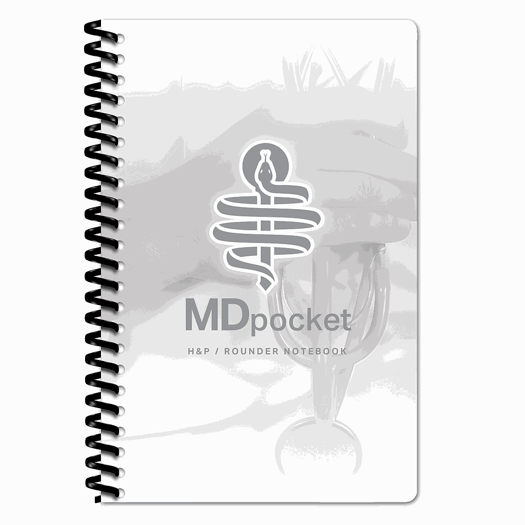 MDpocket History &amp; Physical Rounder Notebook