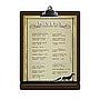 Letter Size Menu Clipboard